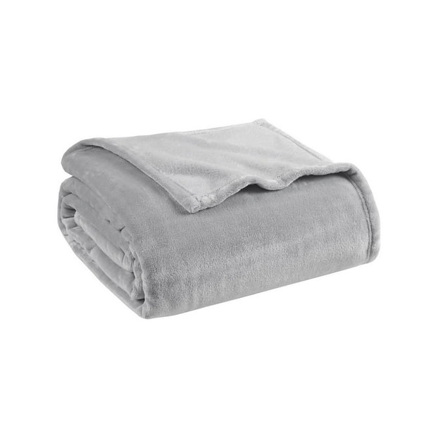 Beautyrest Silver Plush Velour Blanket Walmart.ca