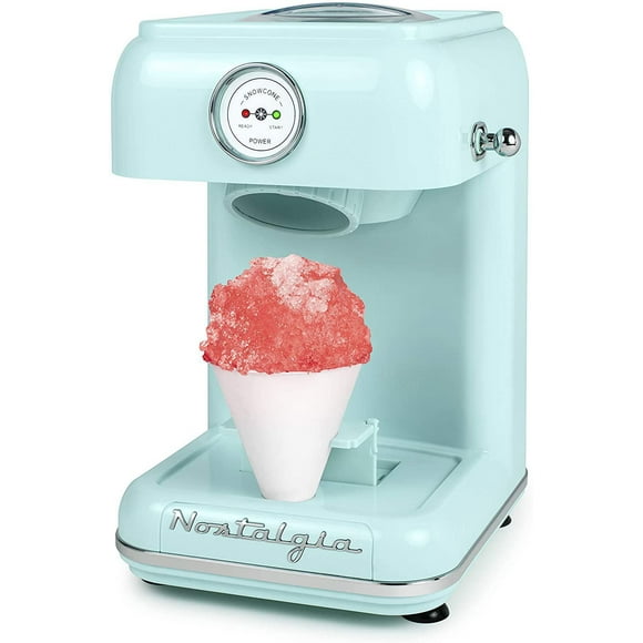 Nostalgia CLSC1AQ Classic Retro Snow Cone Maker, Aqua, Includes reusable cup