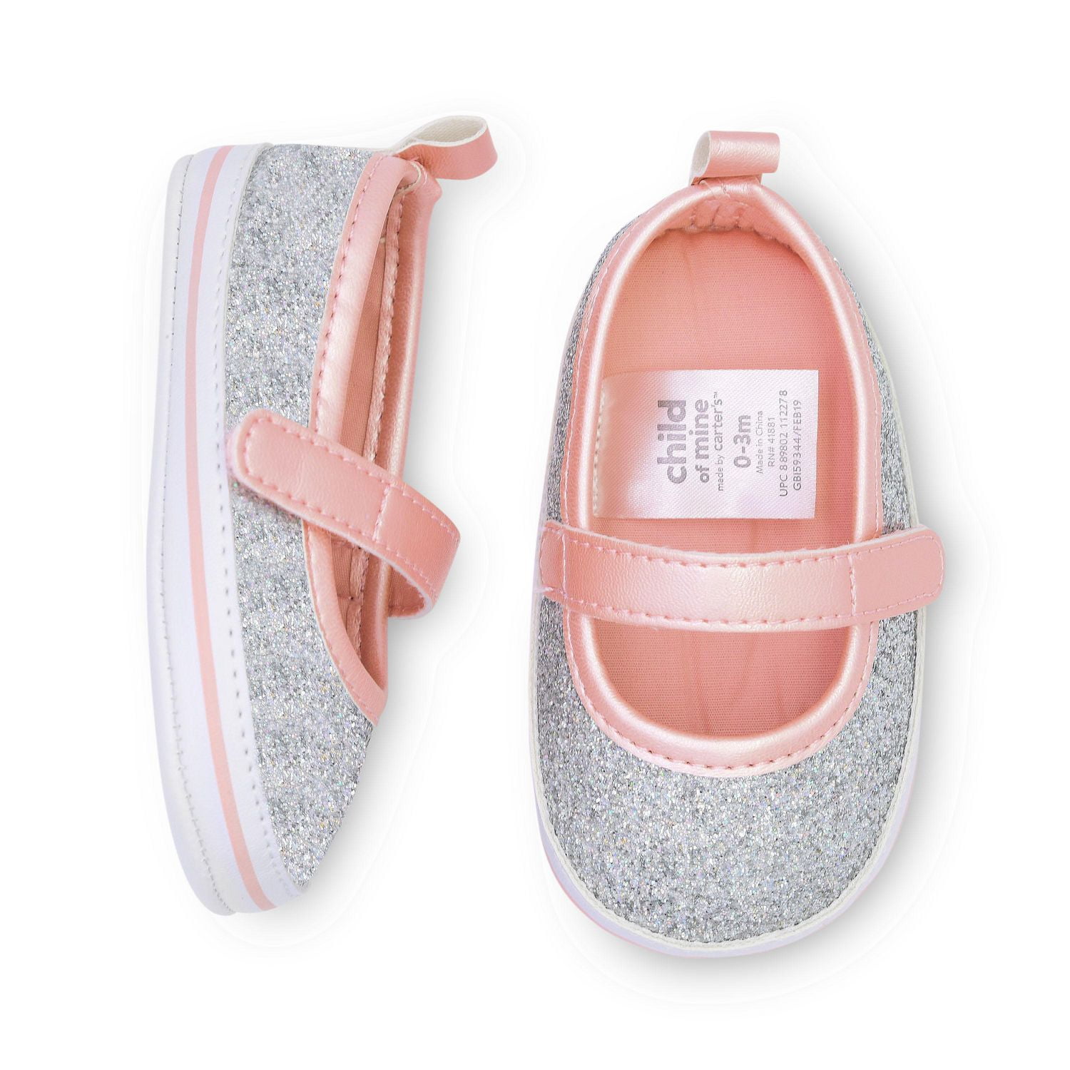 Child of Mine by Carter's Infant Girls Glitter Skimmer Newborn ...