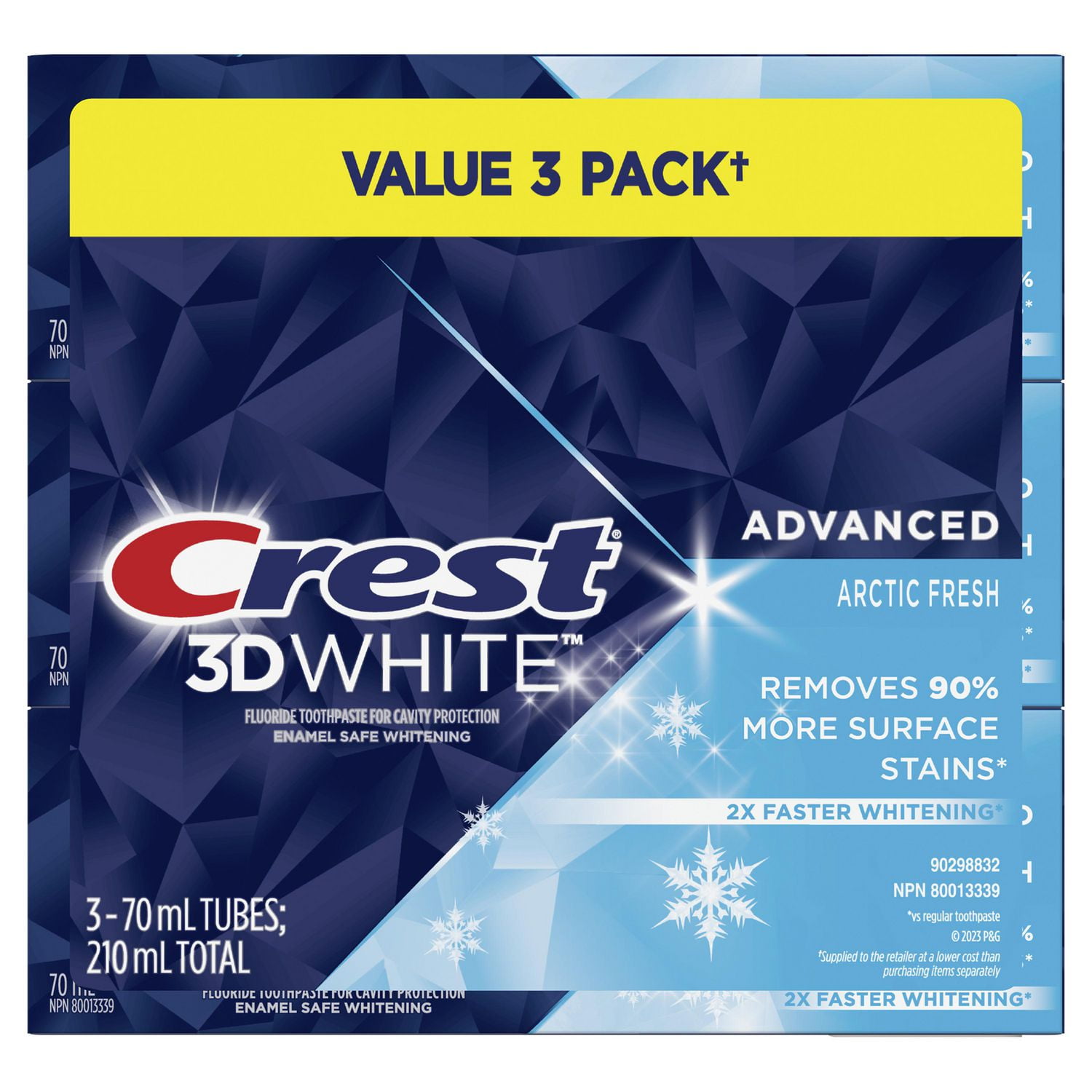 Crest 3D White Advanced, Whitening Toothpaste Arctic Fresh, 70 mL