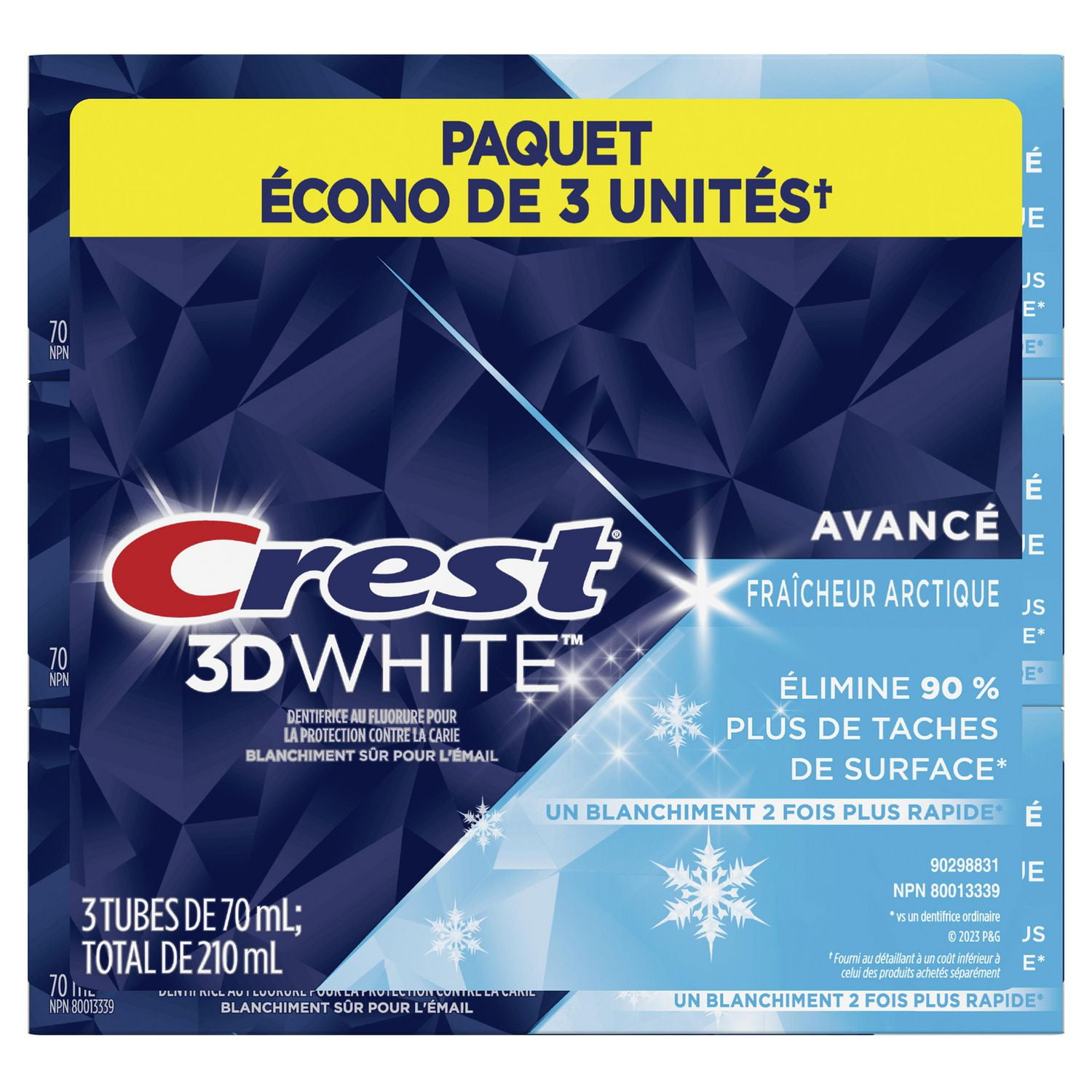 Crest 3D White Advanced, Whitening Toothpaste Arctic Fresh, 70 mL