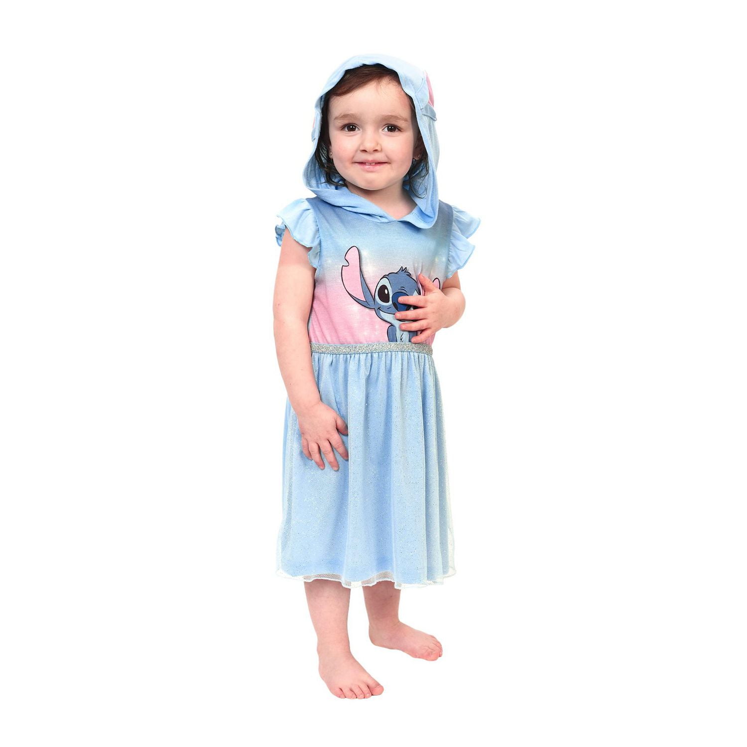 Disney Lilo and Stitch Toddlers' Character Hooded Nightshirt
