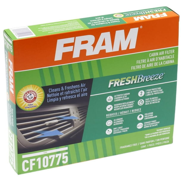 FRAM FB Cabin Air Filter CF10775 with Arm and Hammer Baking Soda, 98% ...