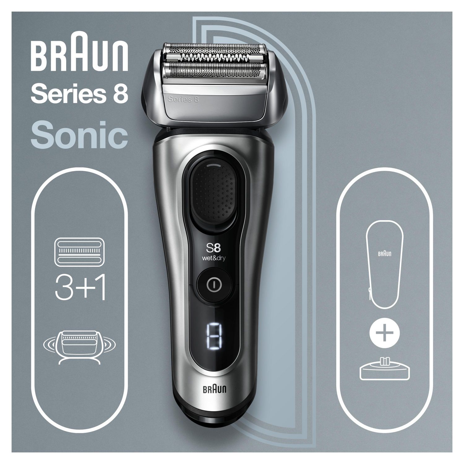 Braun Series 8 8417s Rechargeable Wet & Dry Men's Electric Shaver 