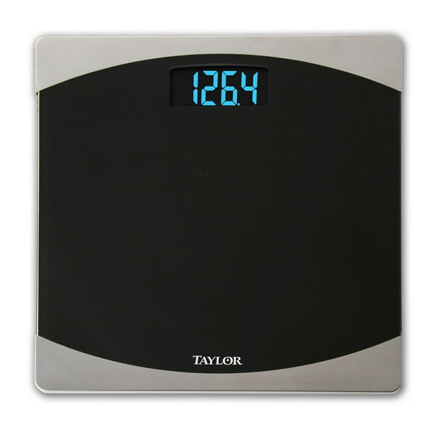 Taylor Black Glass Blue LCD Bath Scale - Walmart.ca