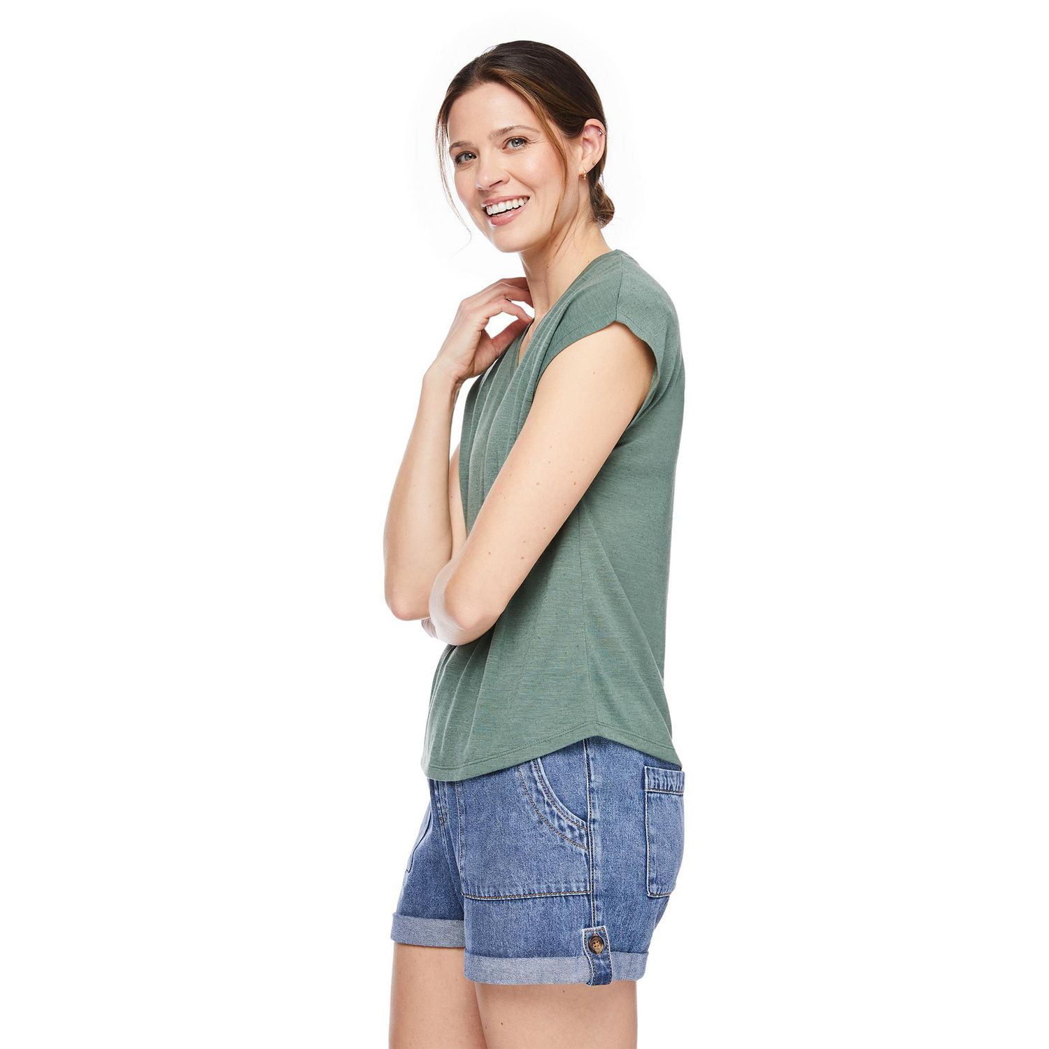 George Women's V-Neckline Dolman Tee