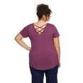 thumbnail image 3 of George Women's Plus Lattice Back Tee, 3 of 6