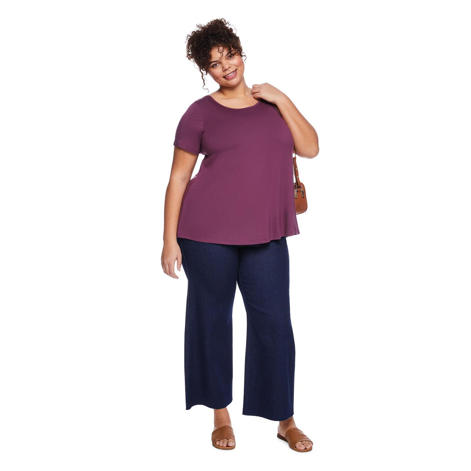 T-shirt avec motif de treillis au dos George Plus pour femmes Tailles 1X-4X