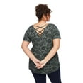 thumbnail image 3 of George Women's Plus Lattice Back Tee, 3 of 6