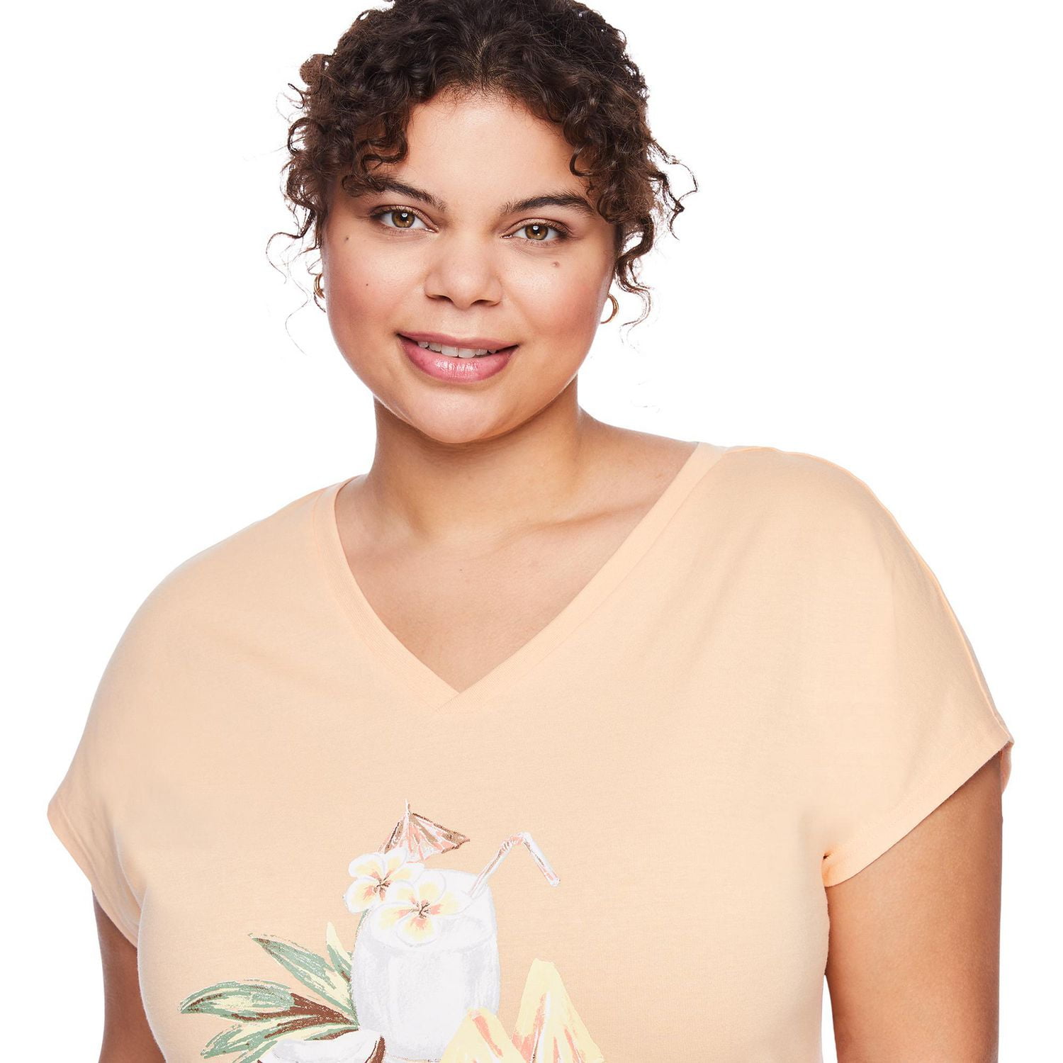 Chemise de nuit à encolure en V George Plus pour femmes