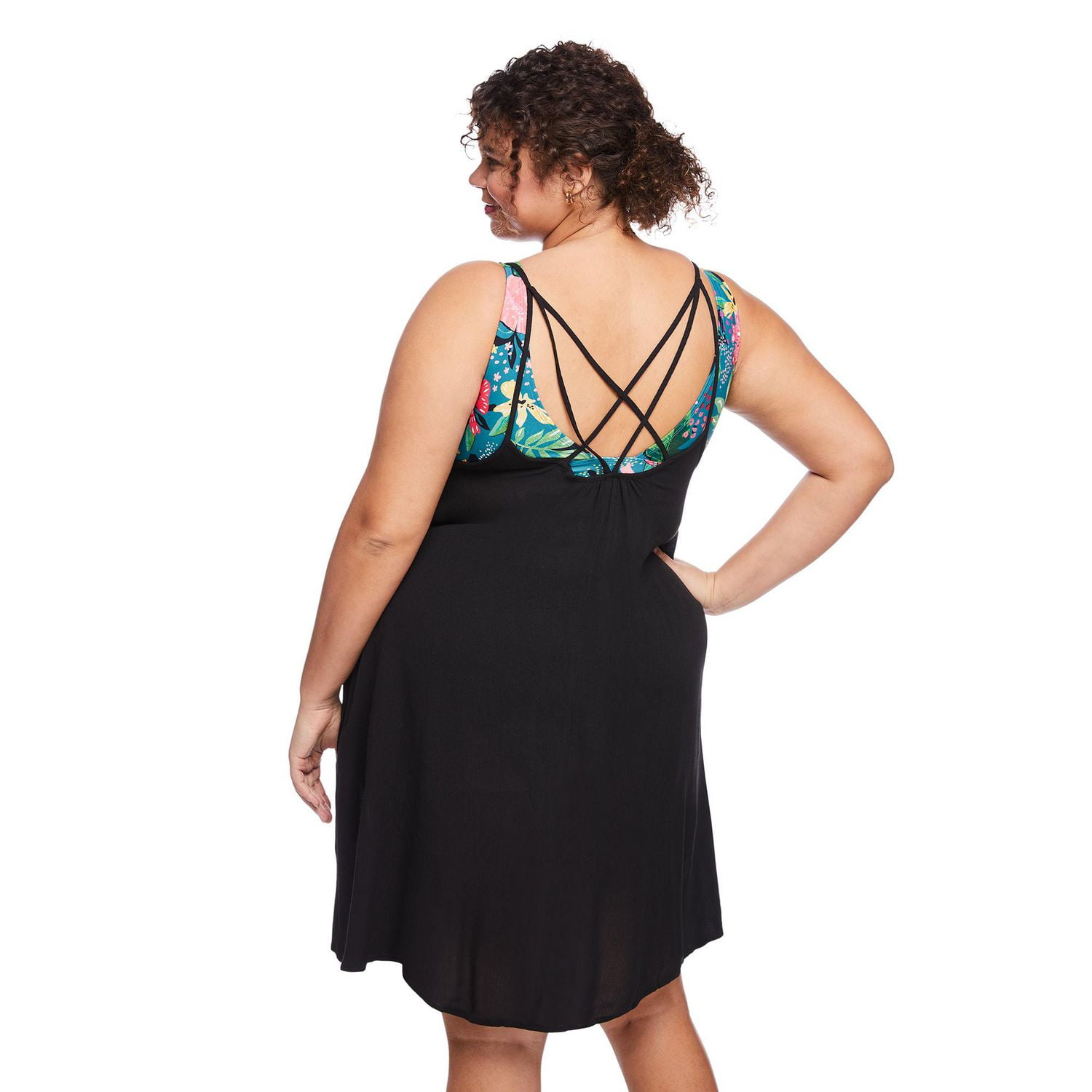 George Women's Plus Strappy Dress, Sizes 1X-3X