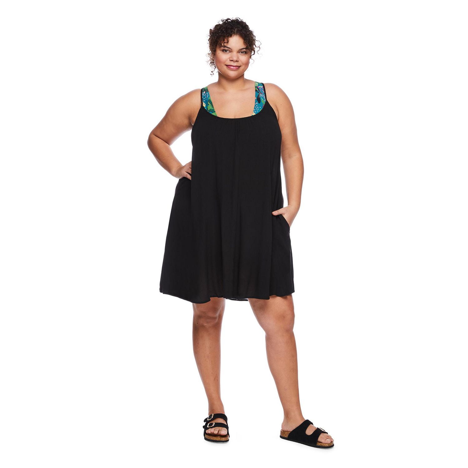 George Women's Plus Strappy Dress, Sizes 1X-3X