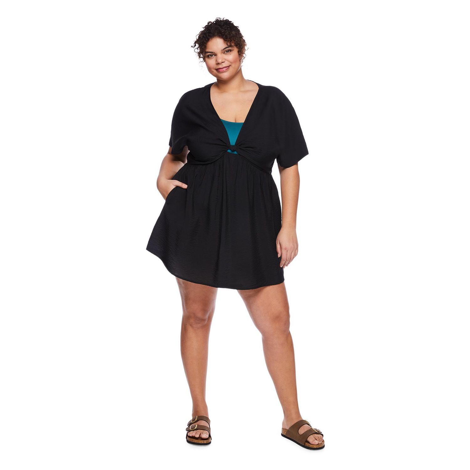 George Women's Plus Kaftan Dress Cover-Up, Sizes 1X-3X