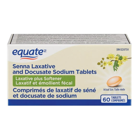 Equate Senna Laxative and Docusate Sodium Tablets<br>60 Tablets