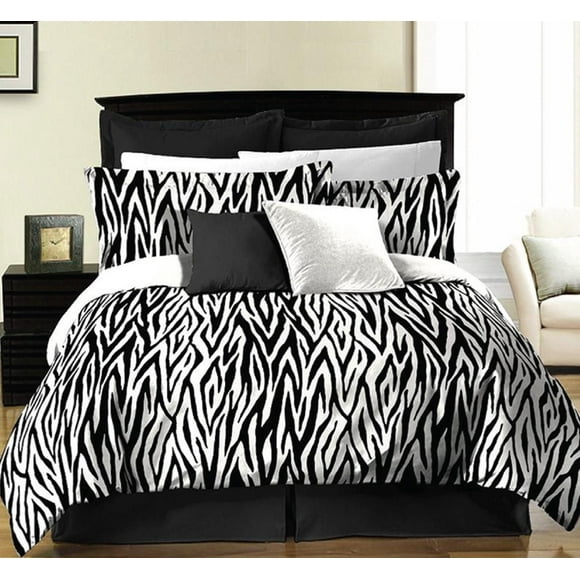 Malibu Collection Zebra 6 Piece Bed In A Bag (Twin)