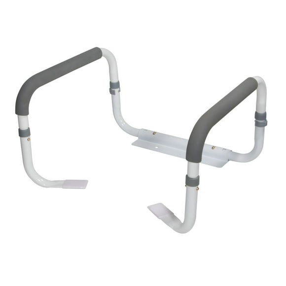 Drive Medical White Toilet Safety Rail, Toilet Rail for safety