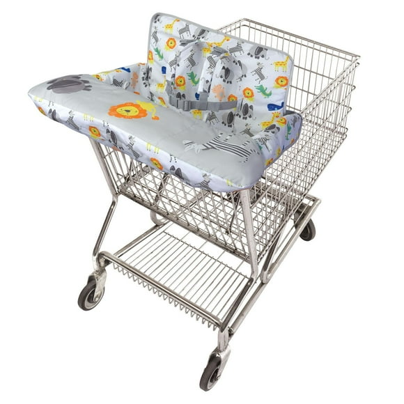 On The Goldbug 2-in-1 Shopping Cart and High Chair cover, Safari Print