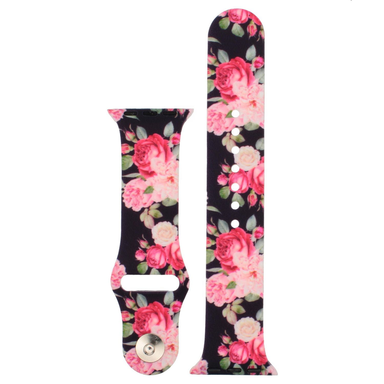 Bracelet de Montre en Silicone à Motif Fleuri Élégant, Féminin & Confortable Bracelet de montre en silicone