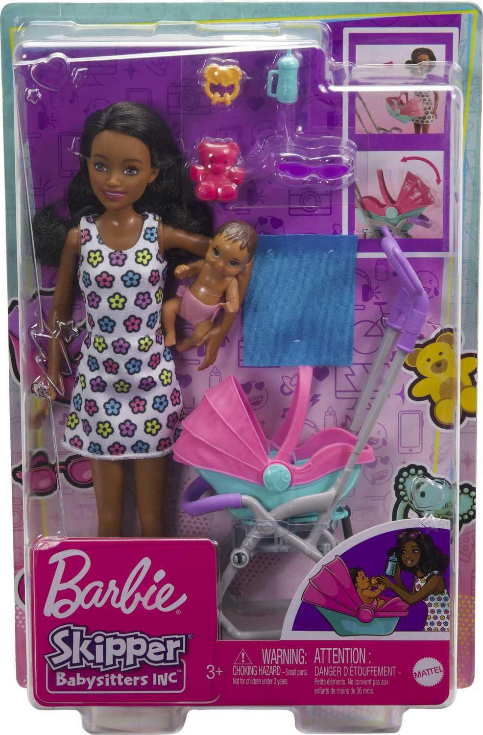 Barbie skipper best sale babysitter stroller playset