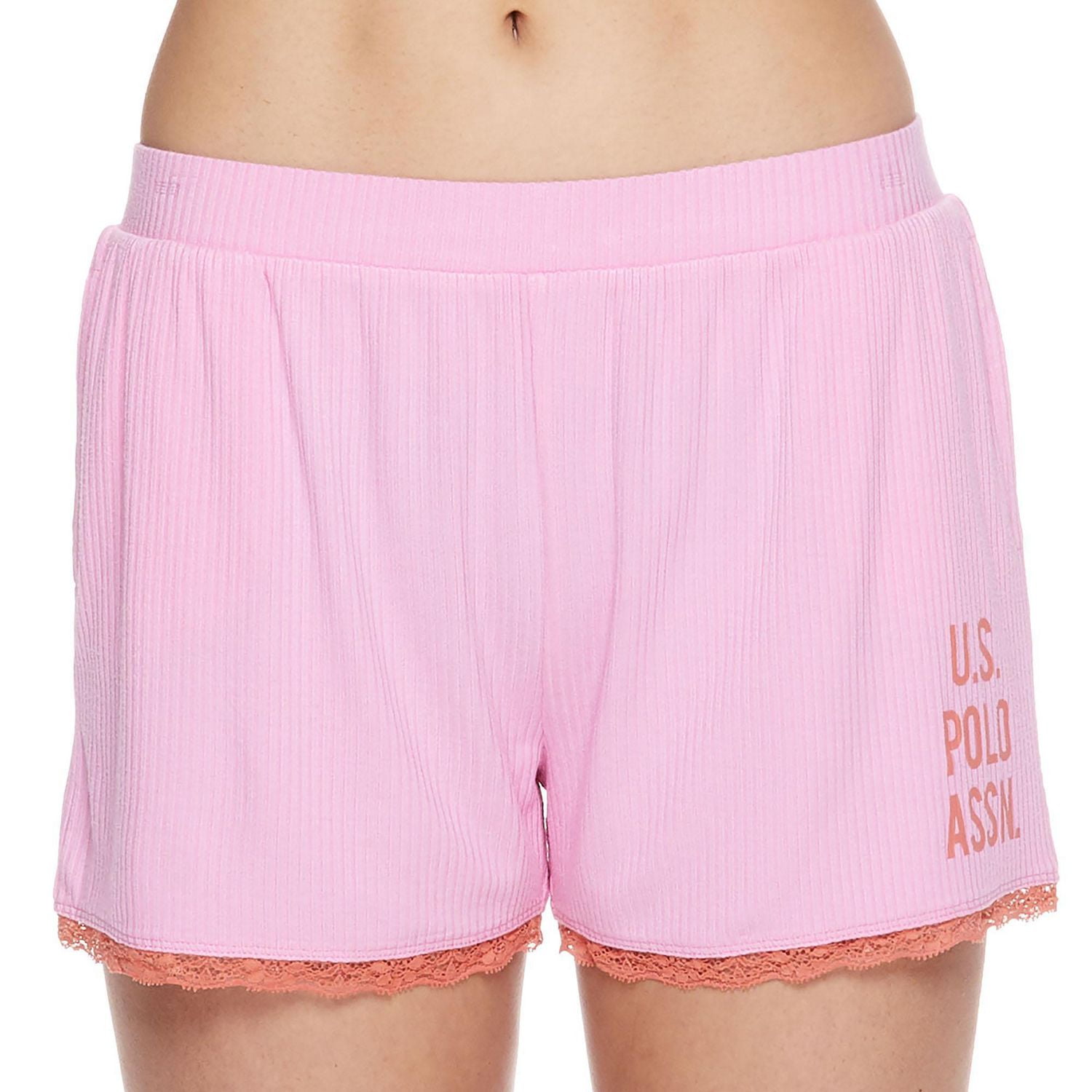 U.S. Polo Assn. Women's Pajama Sleeveless Ribbed Knit Short Set