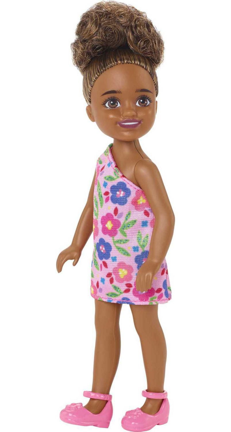 Barbie Chelsea Doll One Shoulder Flower Print Dress Walmart