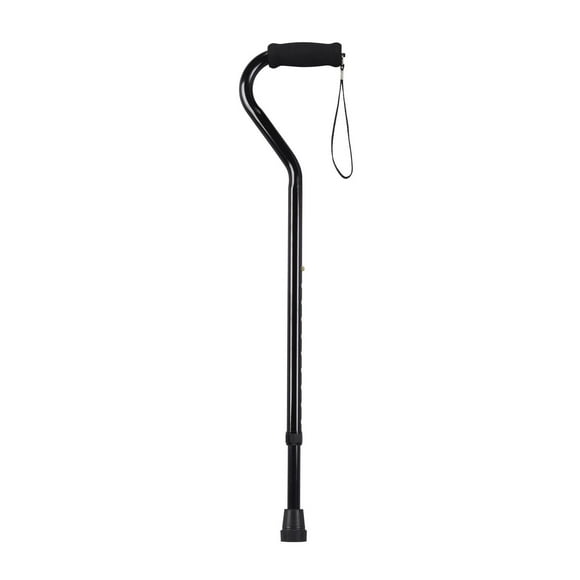 Drive Medical Black Foam Grip Offset Handle Walking Cane