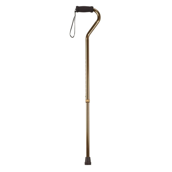 Drive Medical Bronze Foam Grip Offset Handle Walking Cane