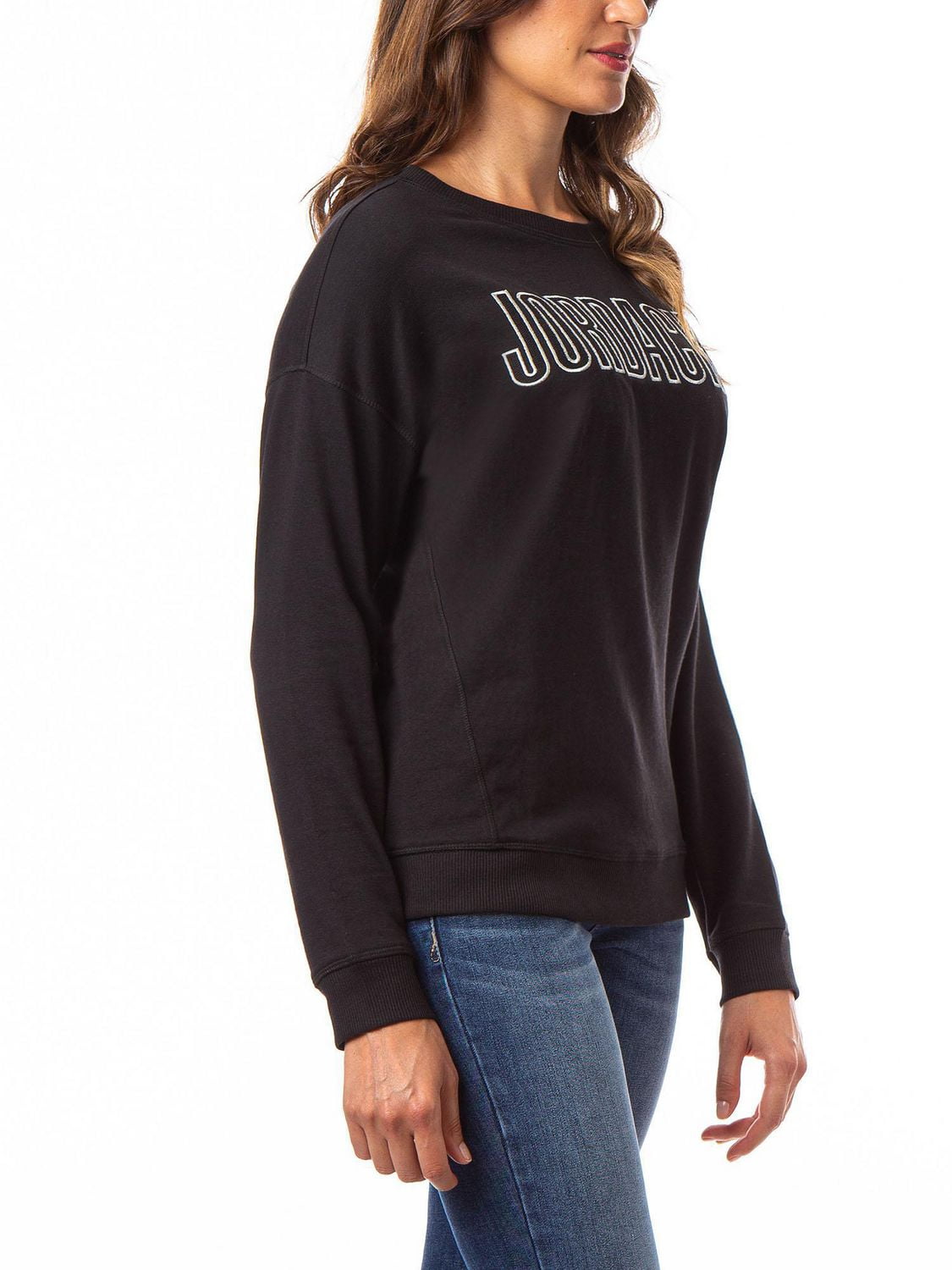 Sweatshirt Jordache à épaules tombantes avec logo pour femme
