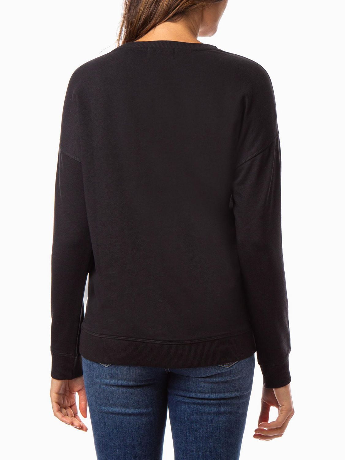 Jordache Women's Dropped Shoulder Logo Sweatshirt