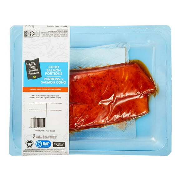Your Fresh Market Sweet & Smoky Coho Salmon Portions, 2 pieces, 0.26 - 0.31 KG