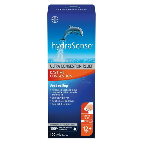 Vaporisateur nasal hydraSense Congestion diurne&nbsp;– Soulagement ultra de la congestion 100 ml