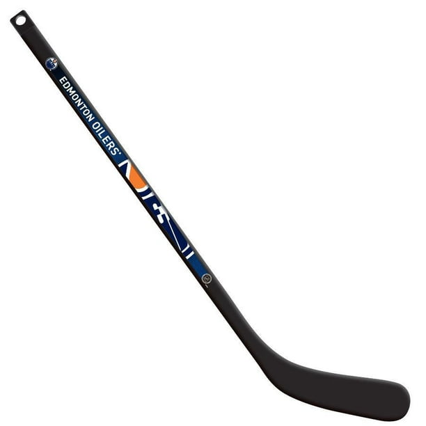 Mini-bâton de joueur de hockey en composite LNH Edmonton Oilers, gaucher - blanc ou noir Mini bâton LNH Edmonton