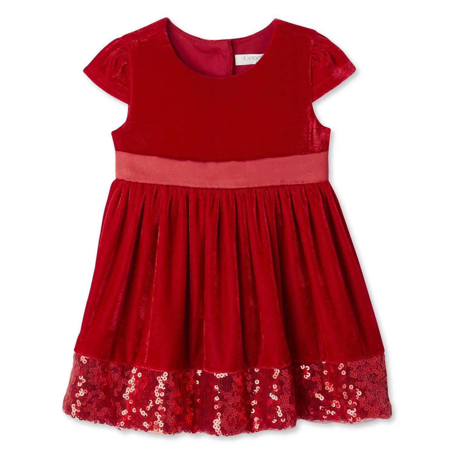Baby Girls' Velour Sequin Hem Dress Walmart Canada