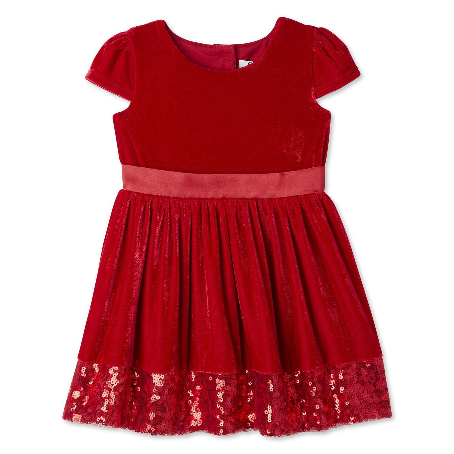 Toddler Girls' Velour Sequin Hem Dress Walmart Canada