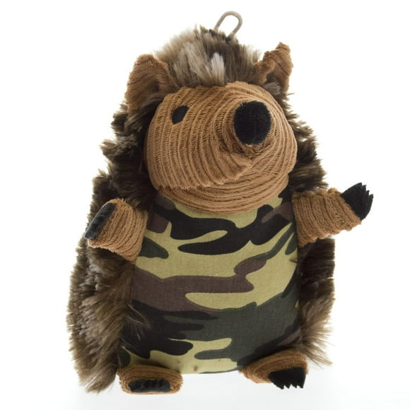 Only The Best For My Dog ®​ 8-Inch Stuffed Plush Squeaky Camo Hedgehog Dog Toy
