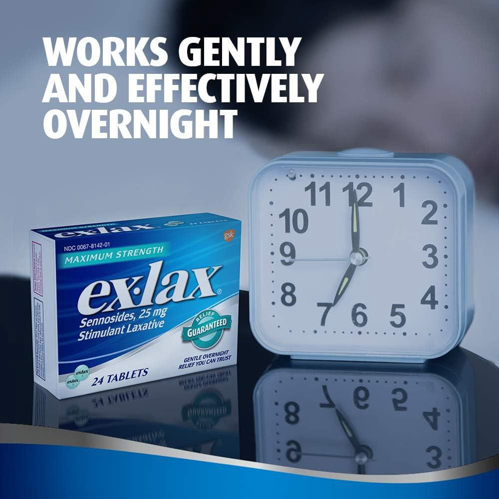 Ex-Lax Gentle Overnight Laxatives for Constipation Relief, 30 Pills