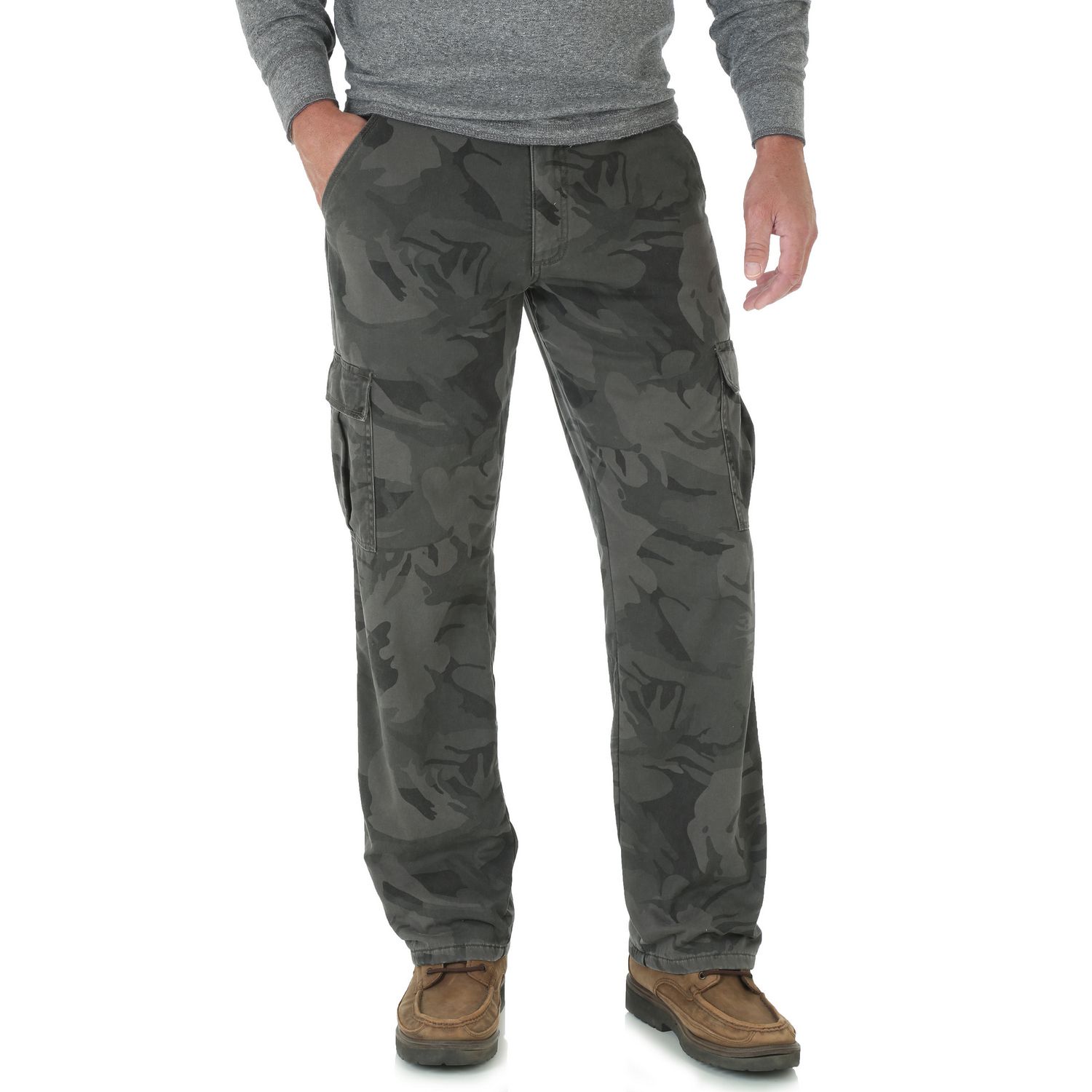 wrangler men's fleece lined cargo pant