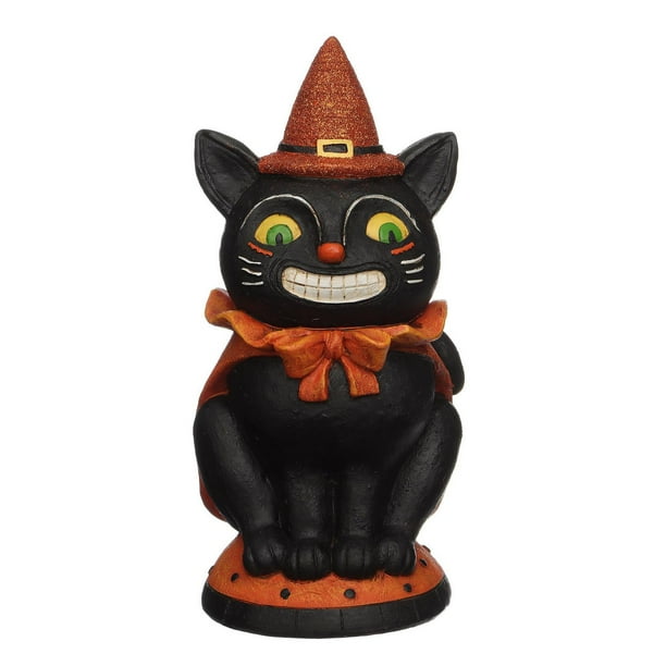 Halloween Tabletop Decor, 11in Halloween Resin Cat Decor - Walmart.ca