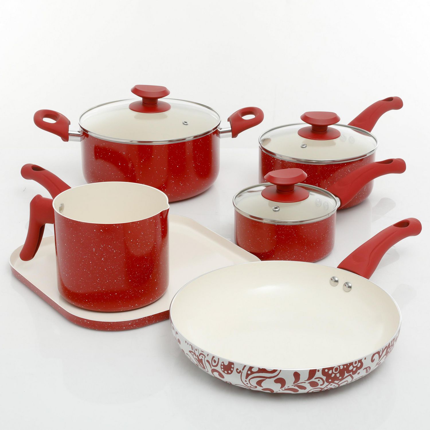 Ensemble de Batterie de cuisine ROUGE 