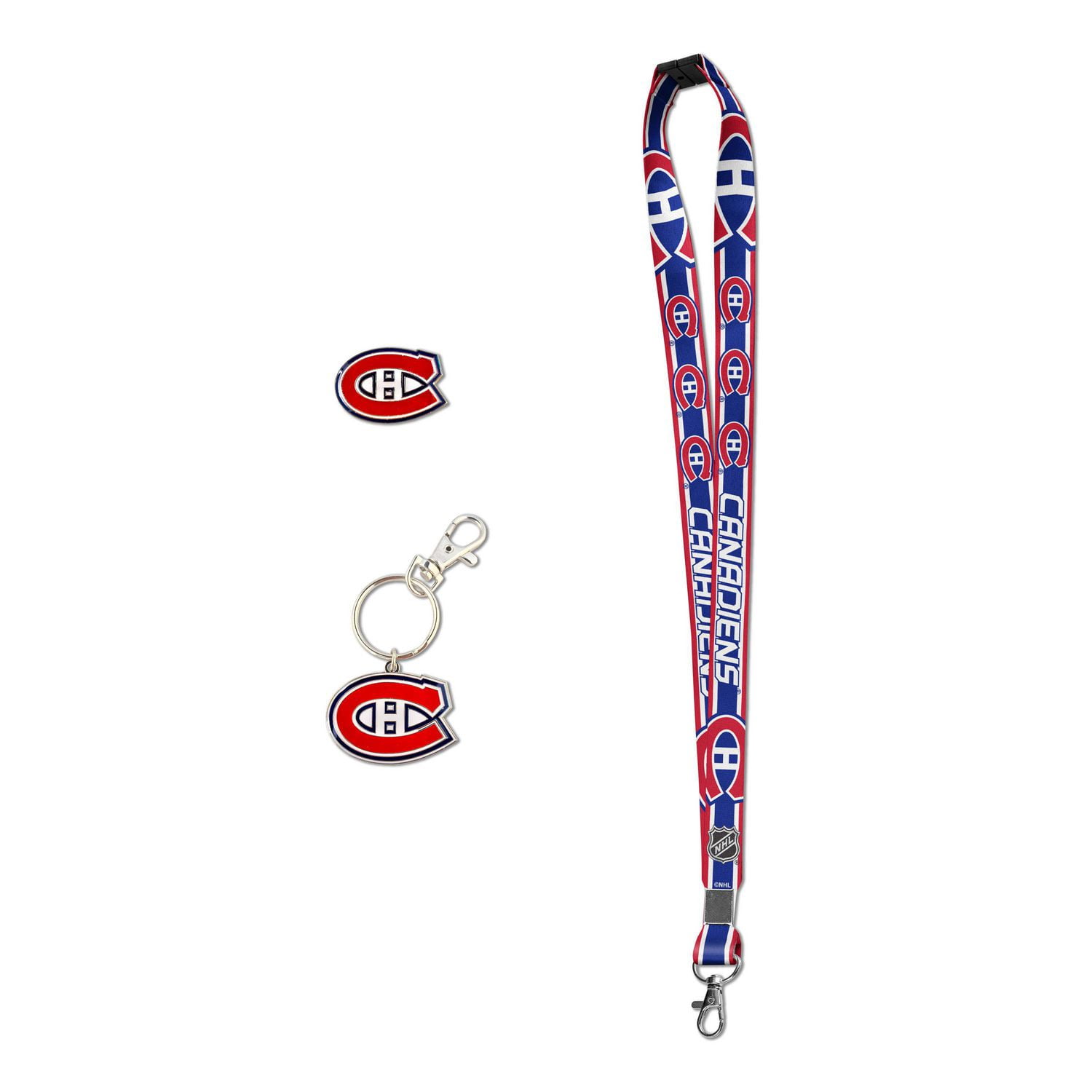 The Sports Vault NHL Licensed Montreal Canadiens Lanyard Pin & Keychain