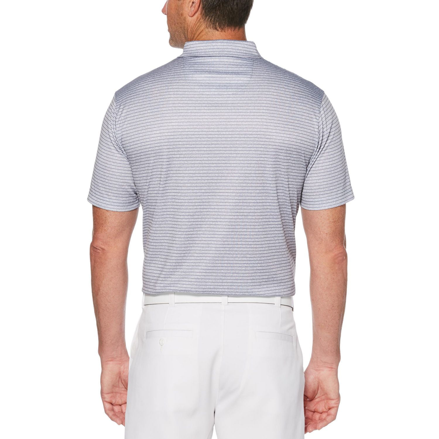 Men's Performance Short Sleeve Striped Golf Polo Shirt