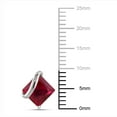 thumbnail image 2 of Tangelo 2-1/3 Carat T.G.W. Created Ruby 10 K White Gold Solitaire Stud Earrings, 2 of 4