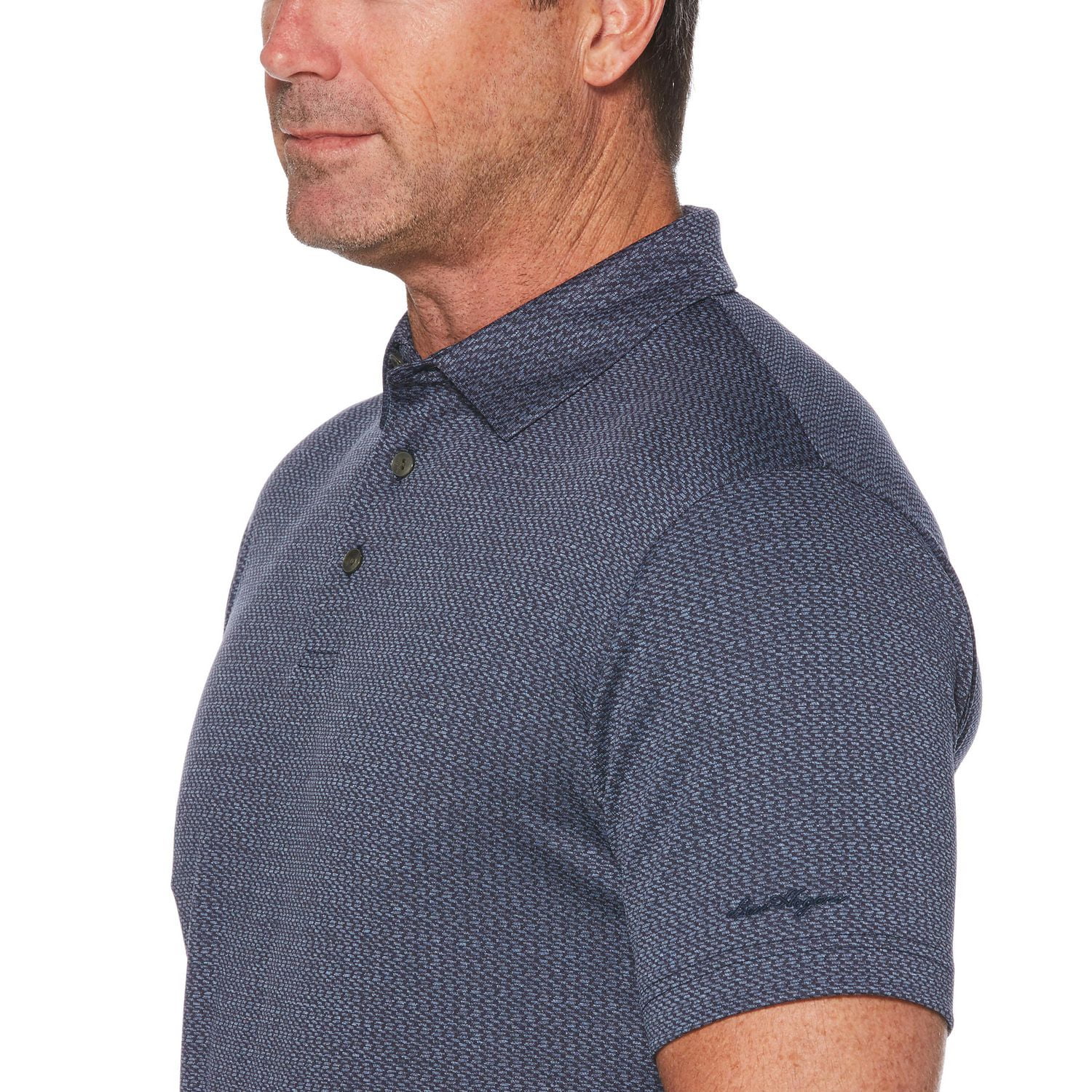 Ben Hogan Performance Men's Heather Jacquard Short Sleeve Polo Shirt