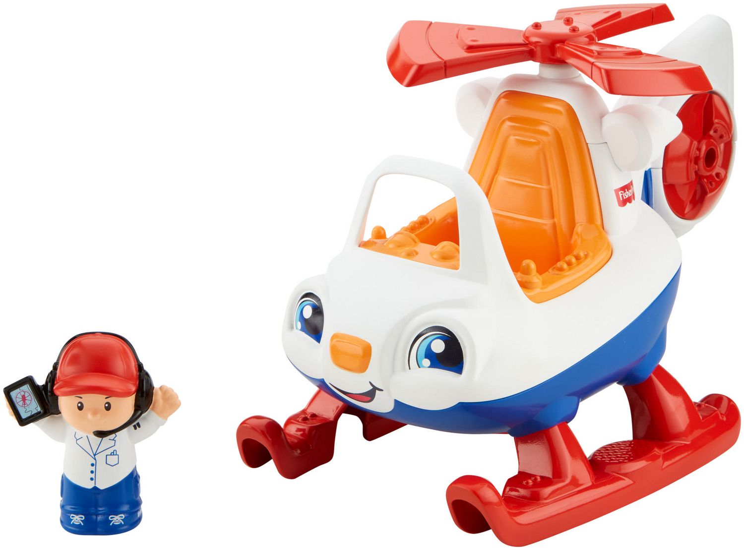 Fisher 2008 Little People Talking Helicopter Vehicle Pilot Boy Works 2pc for sale online 