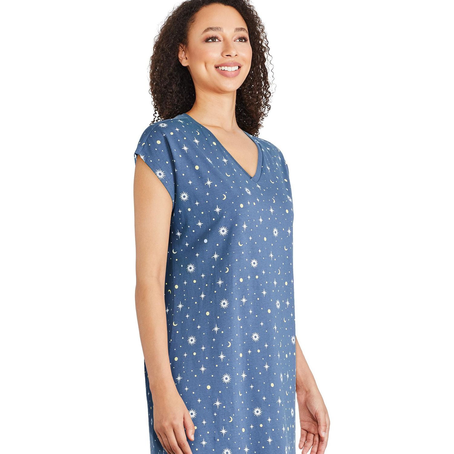Chemise de nuit à encolure en V George pour femmes