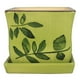 Jardinière en céramique de hometrends carrée de 8 po en vert botanique – image 1 sur 1