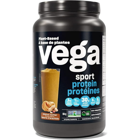 Vega Sport Protein - Plant Based Vegan Protein Powder - Peanut Butter - 814g
