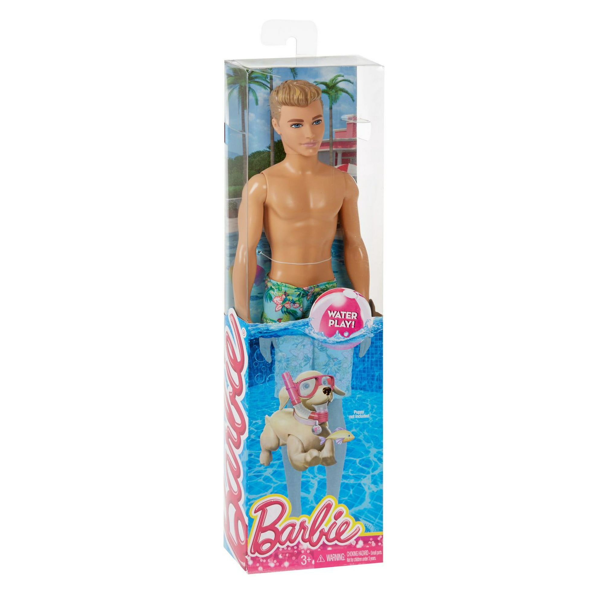 Barbie The Movie Ken Doll Wearing Pastel Striped Beach Matching Set, Ages  3+ 