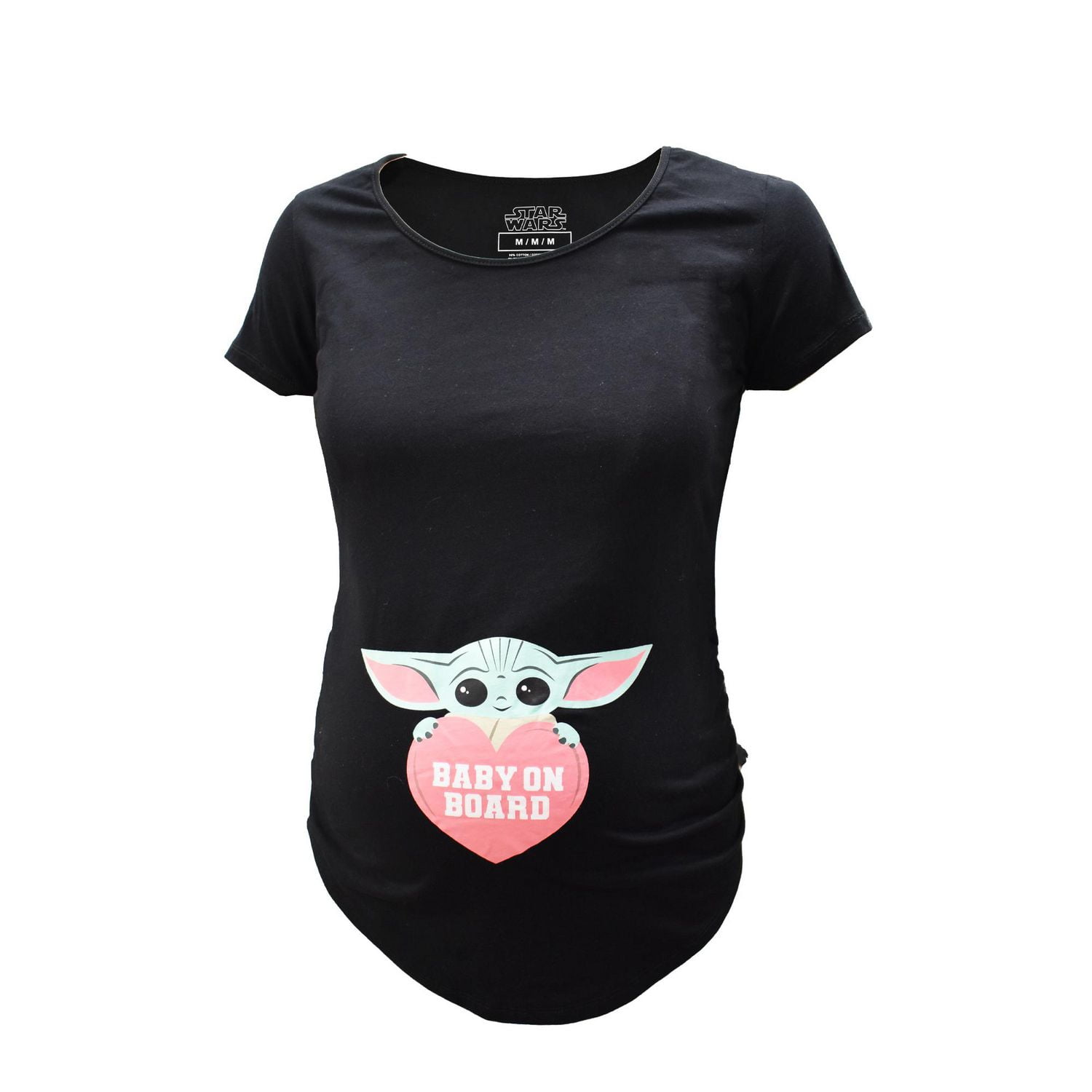 Ladies Maternity Star Wars Mandalorian Baby On Board Short Sleeve Top