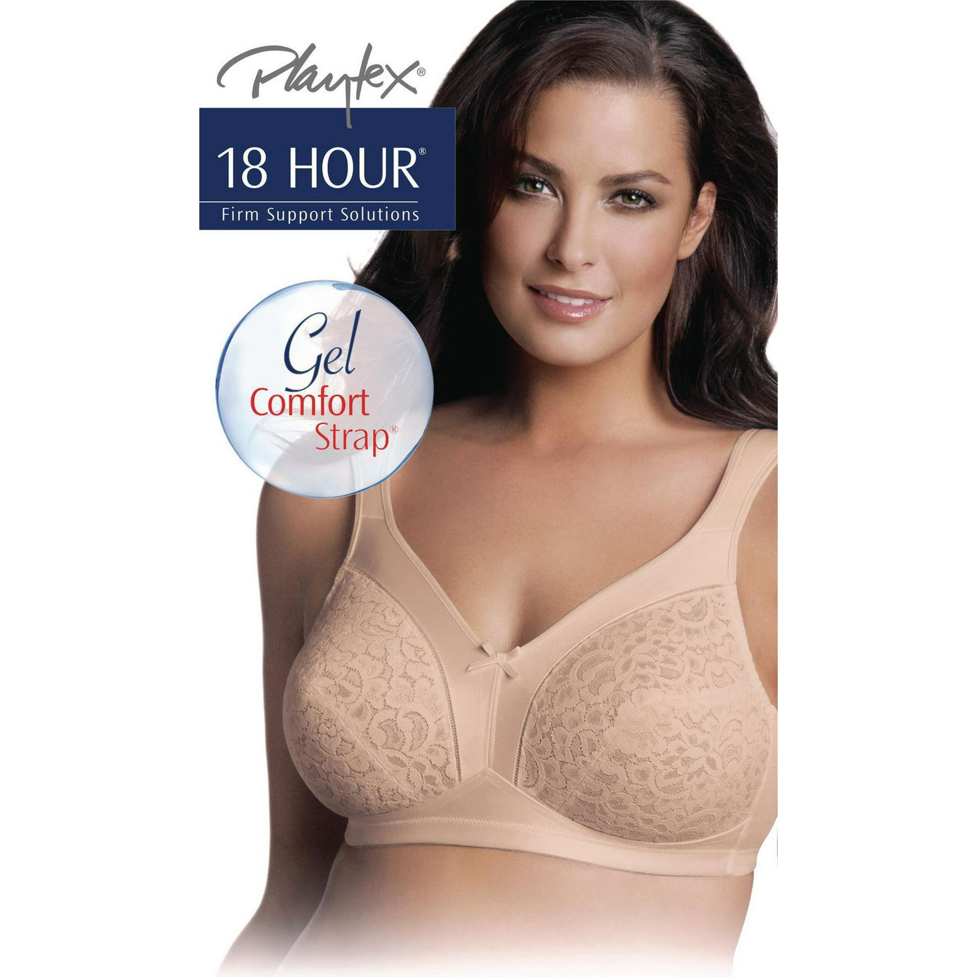 Playtex 18 Hour Bra 4745 Ultimate Lift Support Cushioned Straps 42ddd Nude  for sale online